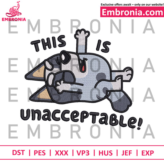 Bluey this is unacceptable embroidery