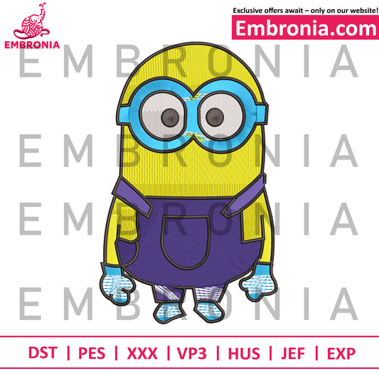 Bob the Minion embroidery design