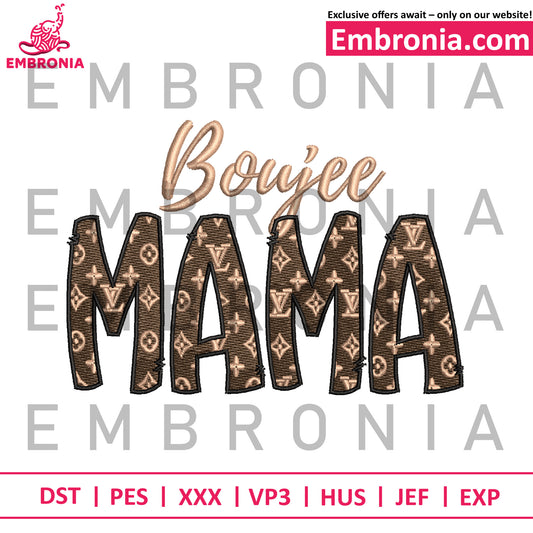 Boujee mama glam embroidery