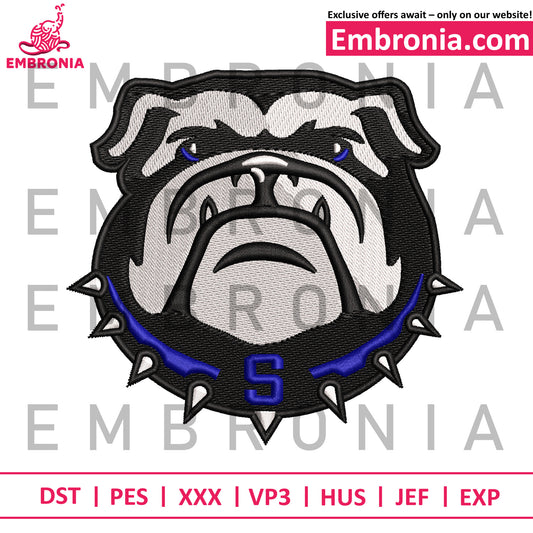 Bulldog embroidery