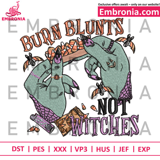 Burn blunts embroidery
