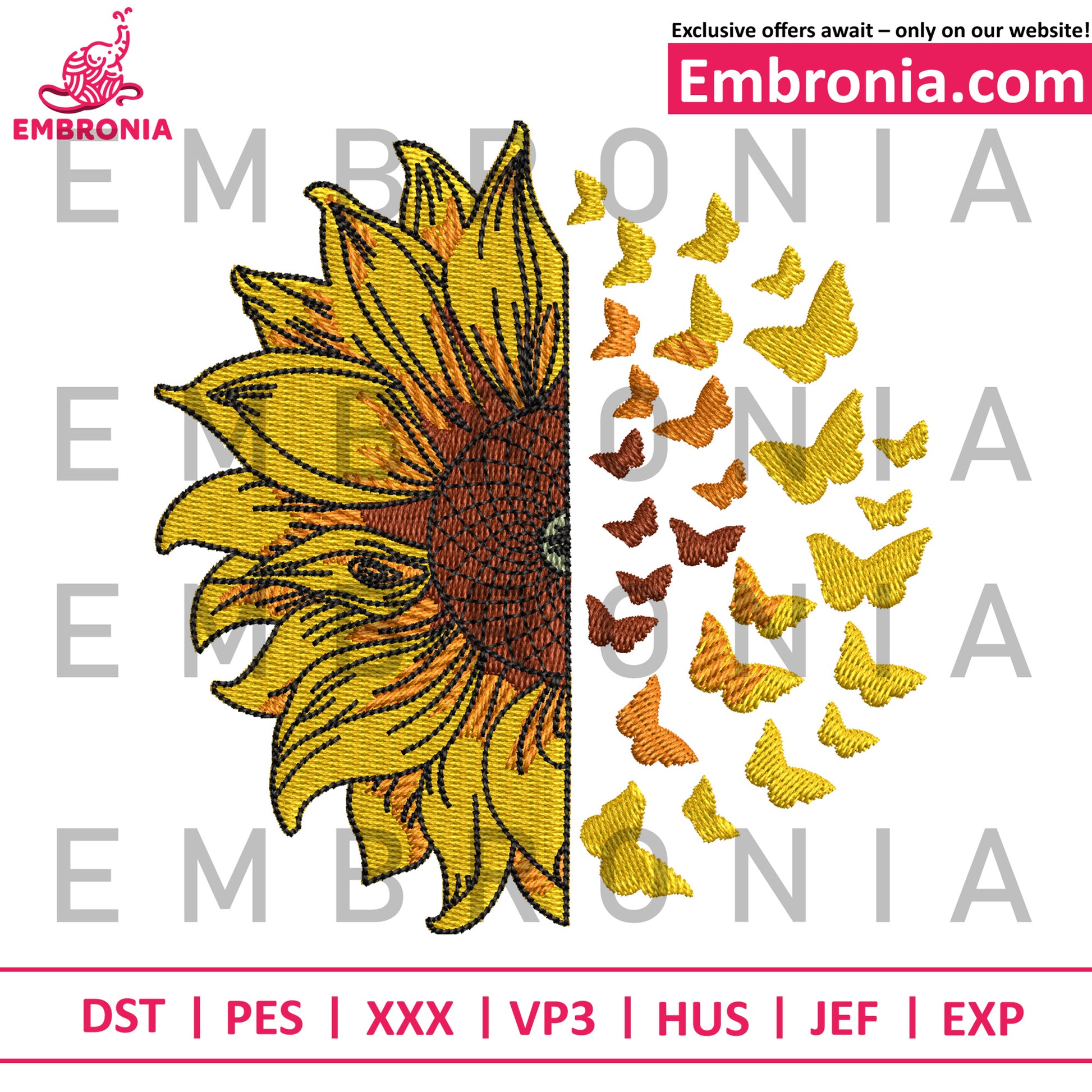 Butterfly embroidery