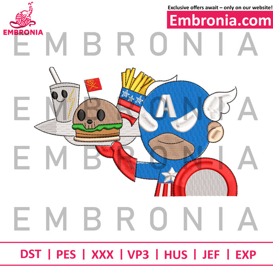 Captain america embroidery
