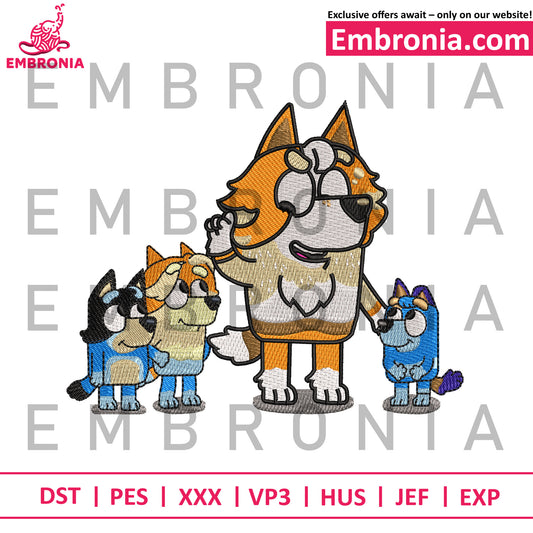 Chilli heeler embroidery