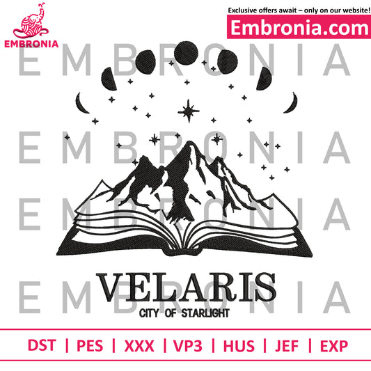 City of starlight embroidery design