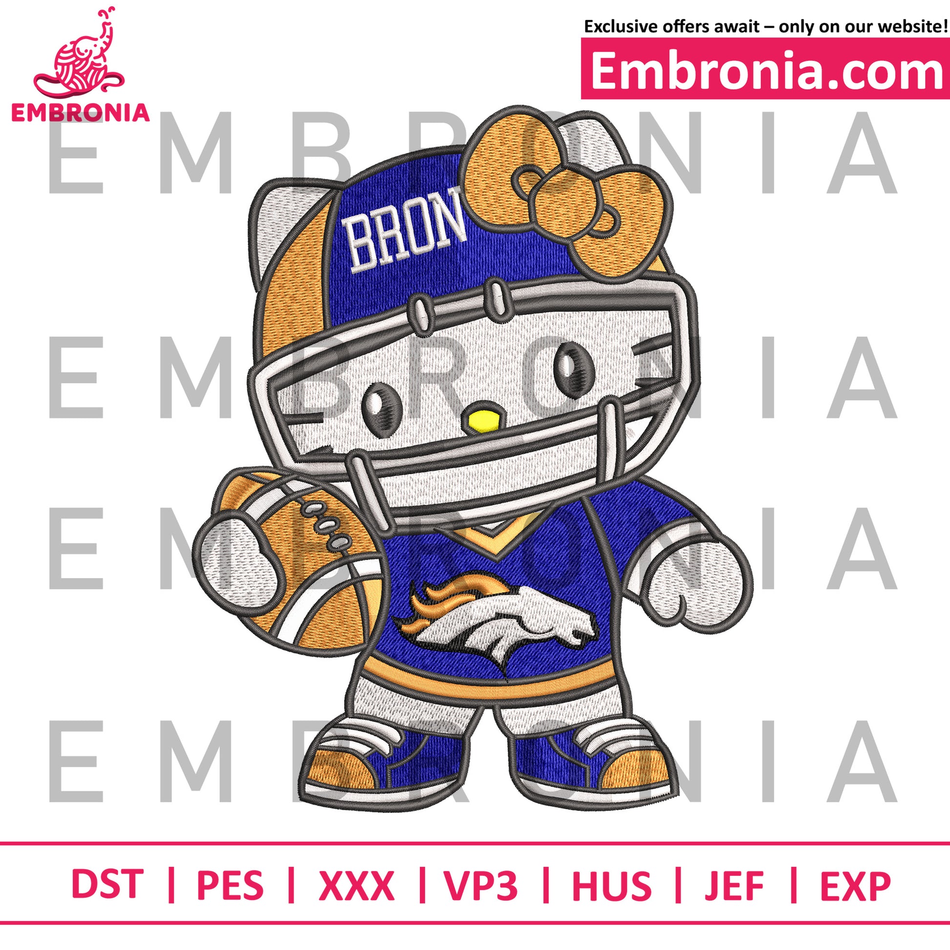 Denver broncos embroidey