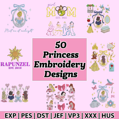 Disney Princess embroidery bundle