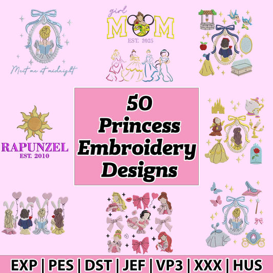 Disney Princess embroidery bundle