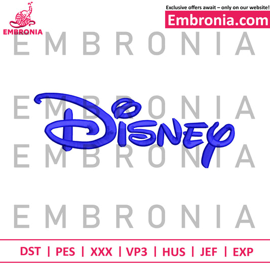 Disney logo embroidery design