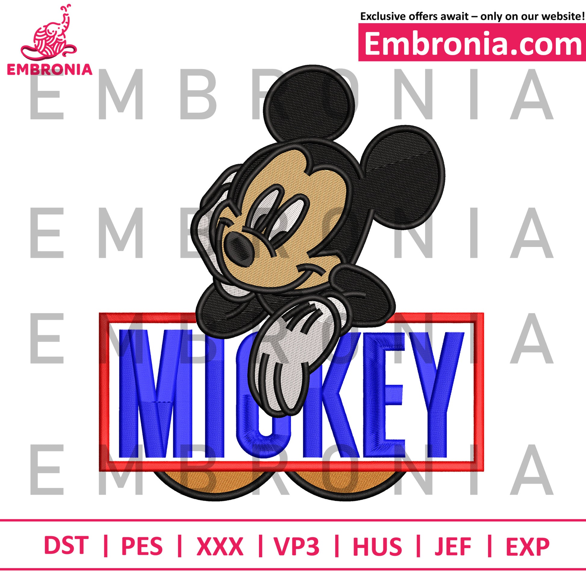 Disney mickey embroidery design