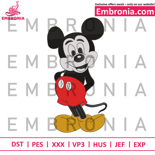 Disney mickey mouse embroidery design