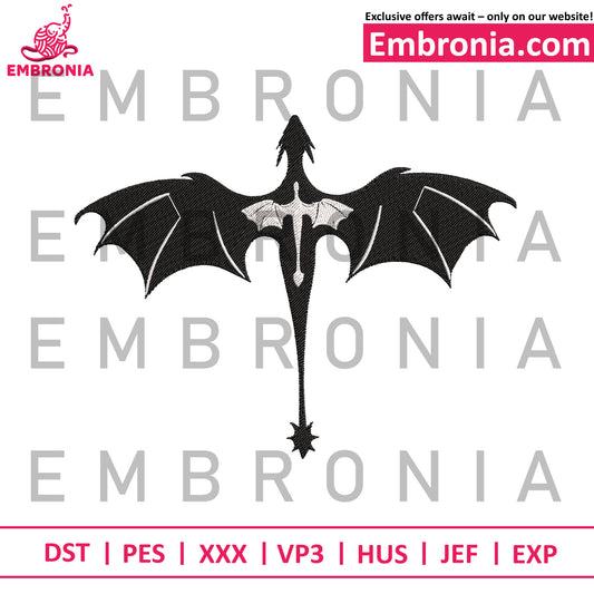 Dragon anime embroidery