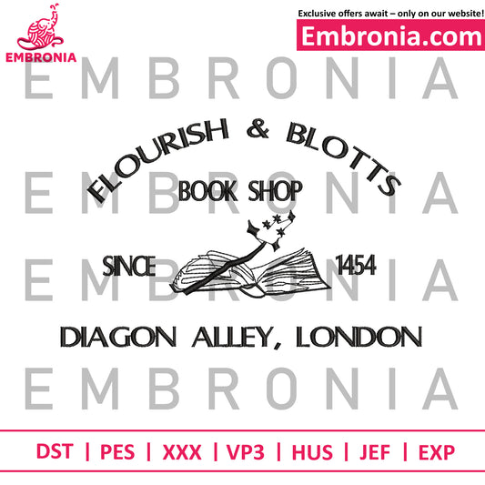 Dragon alley london wizard embroidery