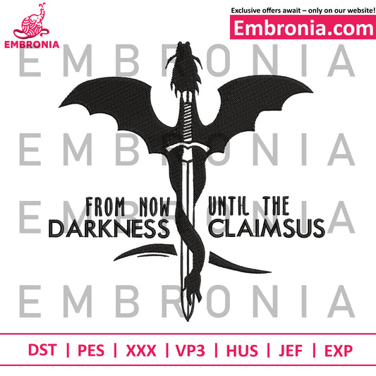 Dragon darkness shadow embroidery