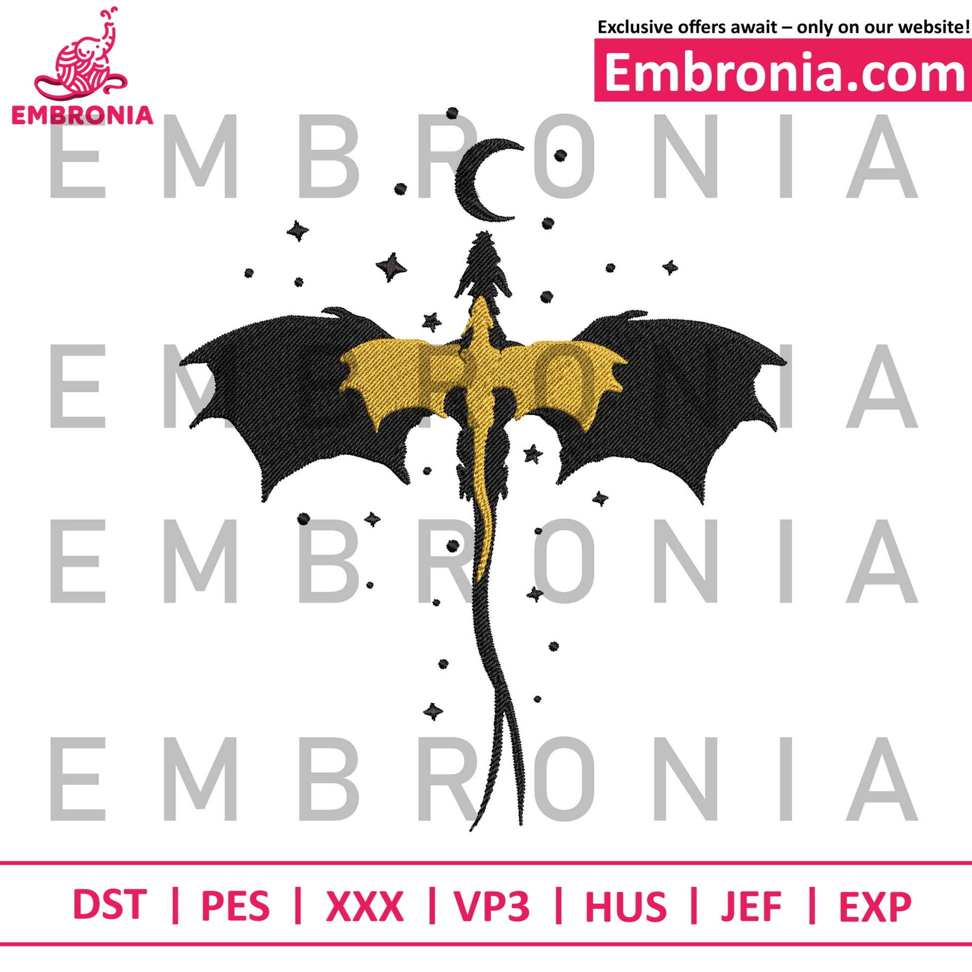 Dragon gold embroidery