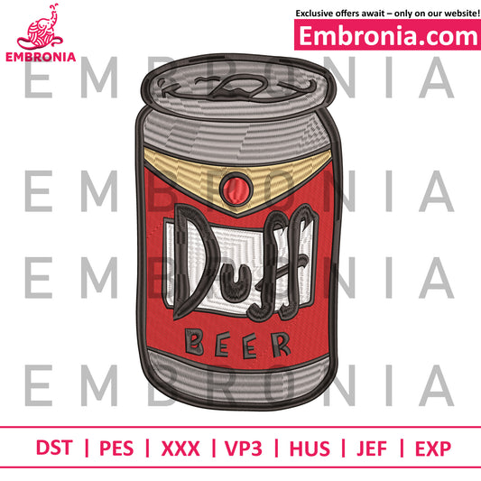 Duff beer embroidery