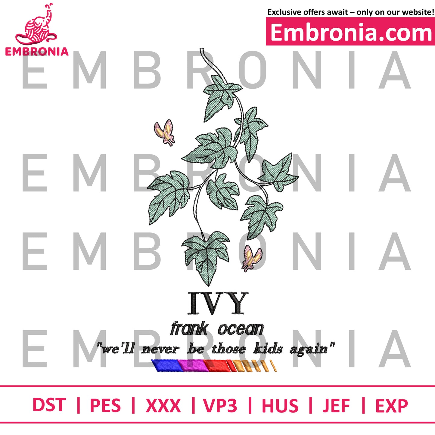 Frank ocean music embroidery