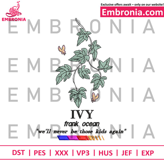 Frank ocean music embroidery