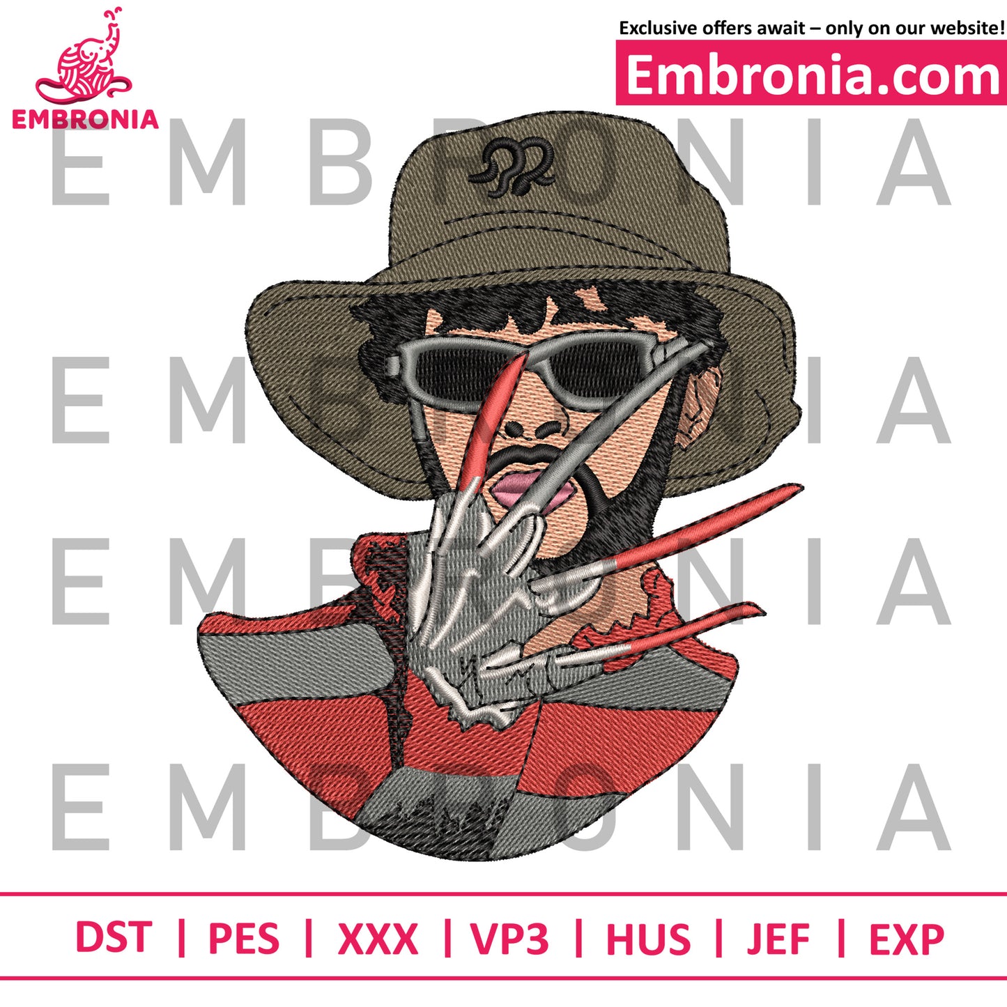 Freddy embroidery