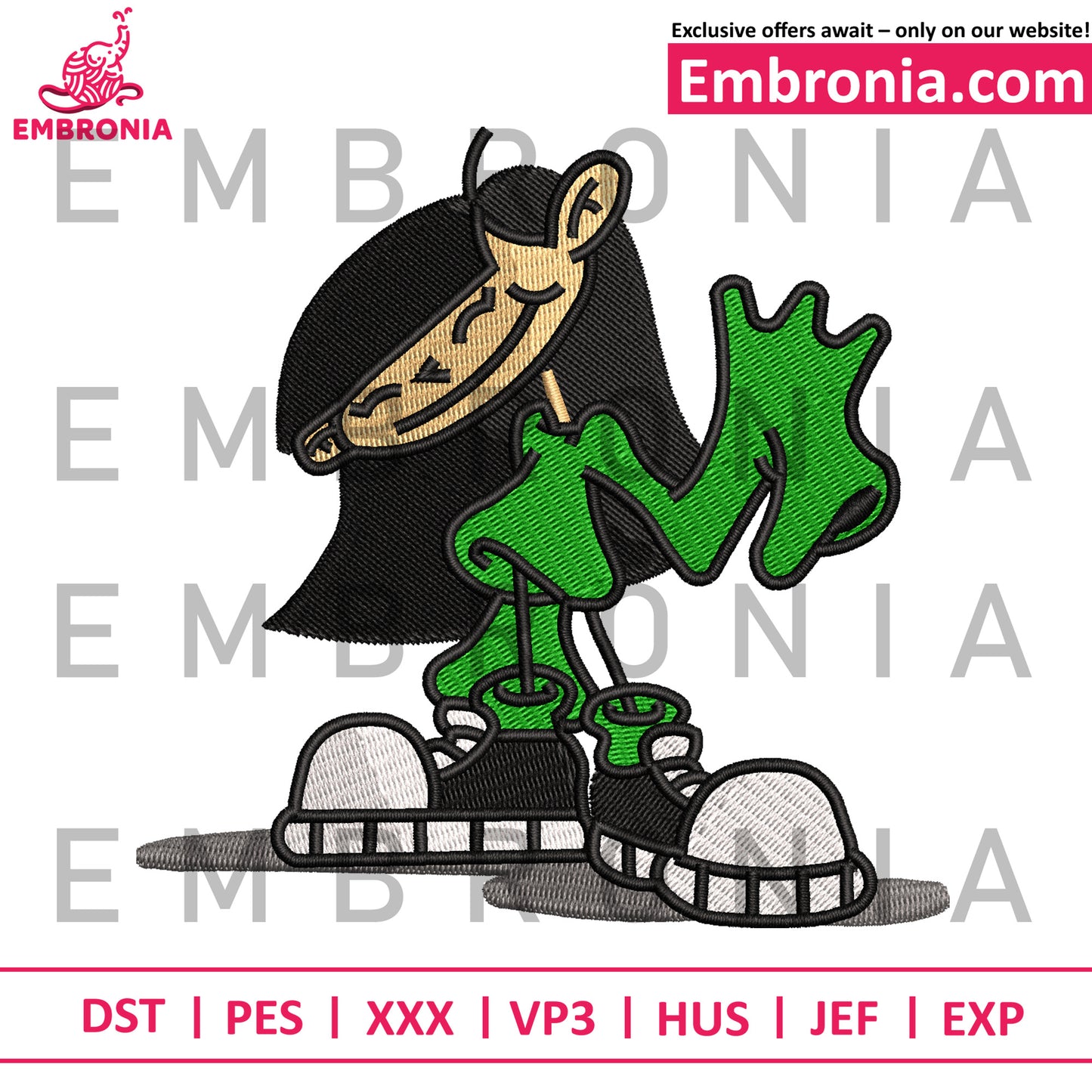 Girl char embroidery, anime character design embroidery, manga style patch embroidery