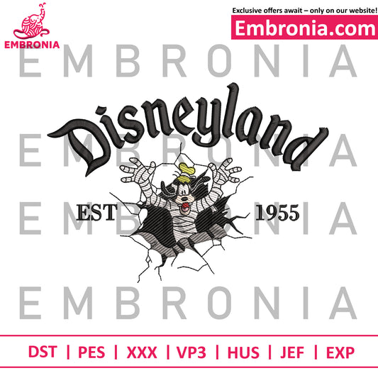 Goofy mummy embroidery