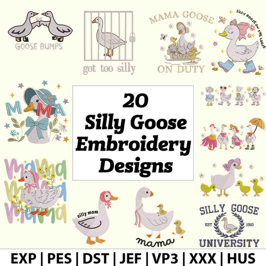 Silly Goose Embroidery Designs bundle