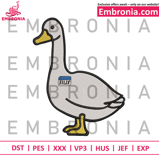 Goose funny embroidery