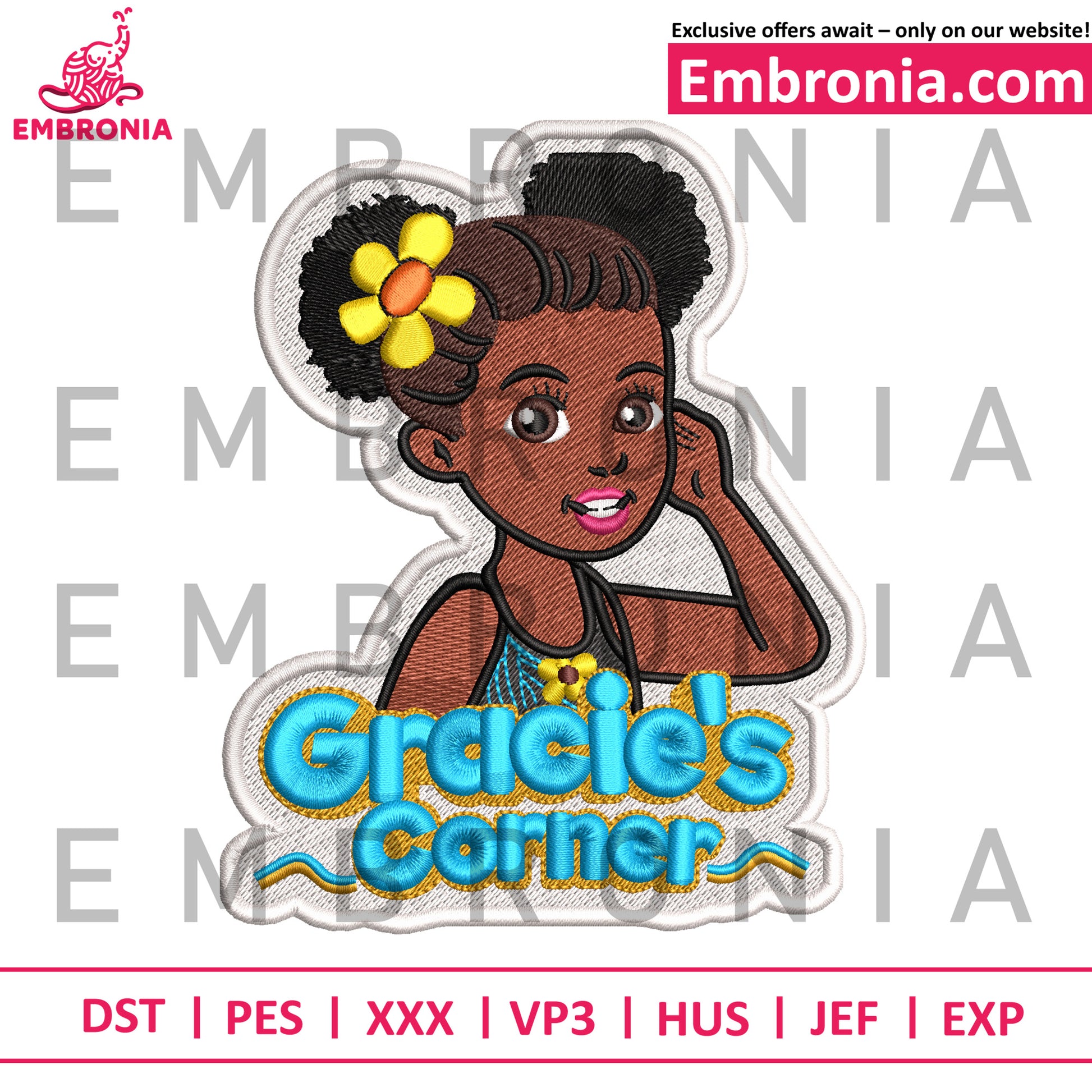 Gracies Coner embroidery design