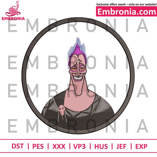 Hades disney embroidery design