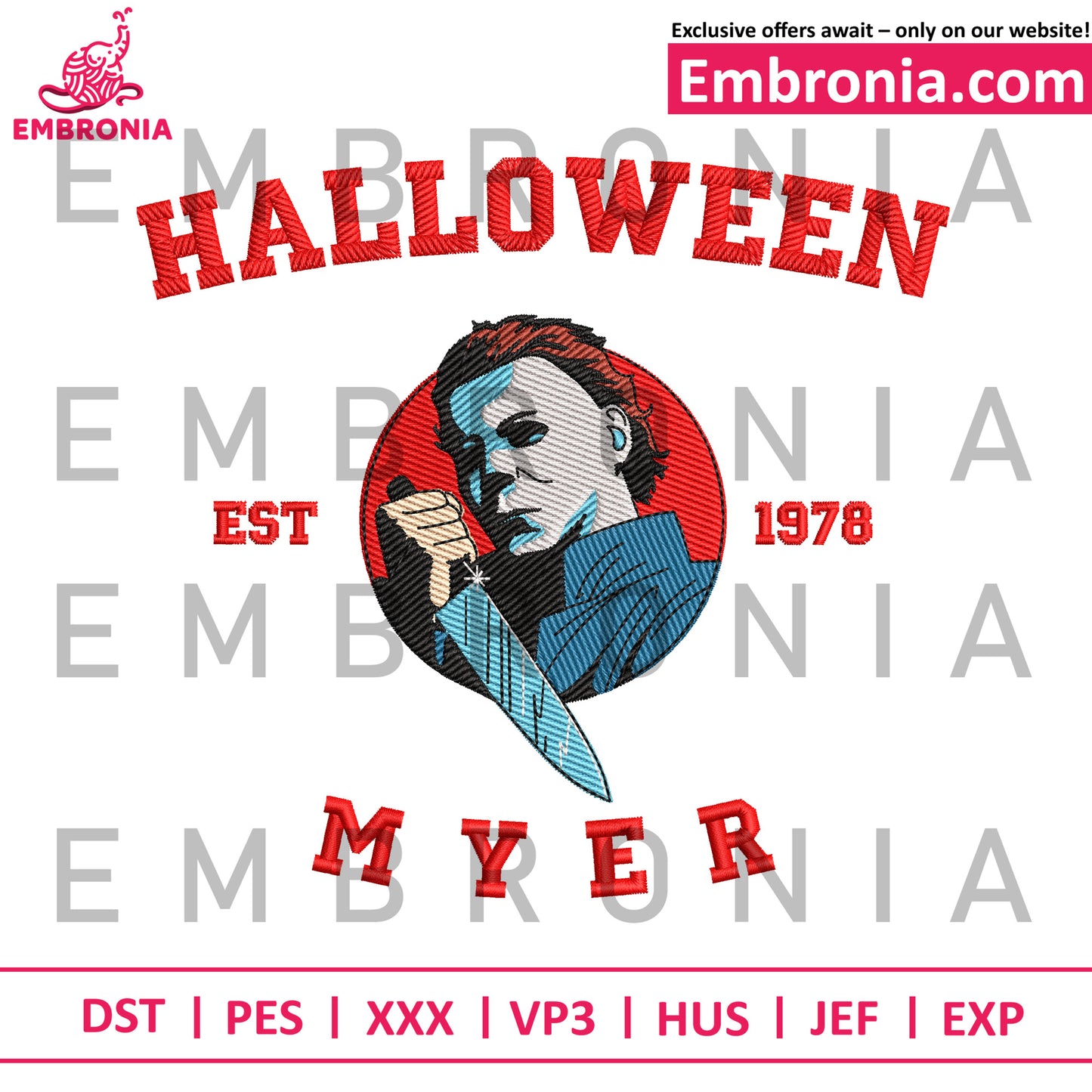 Halloween myer embroidery
