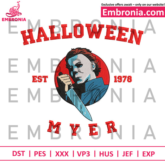 Halloween myer embroidery