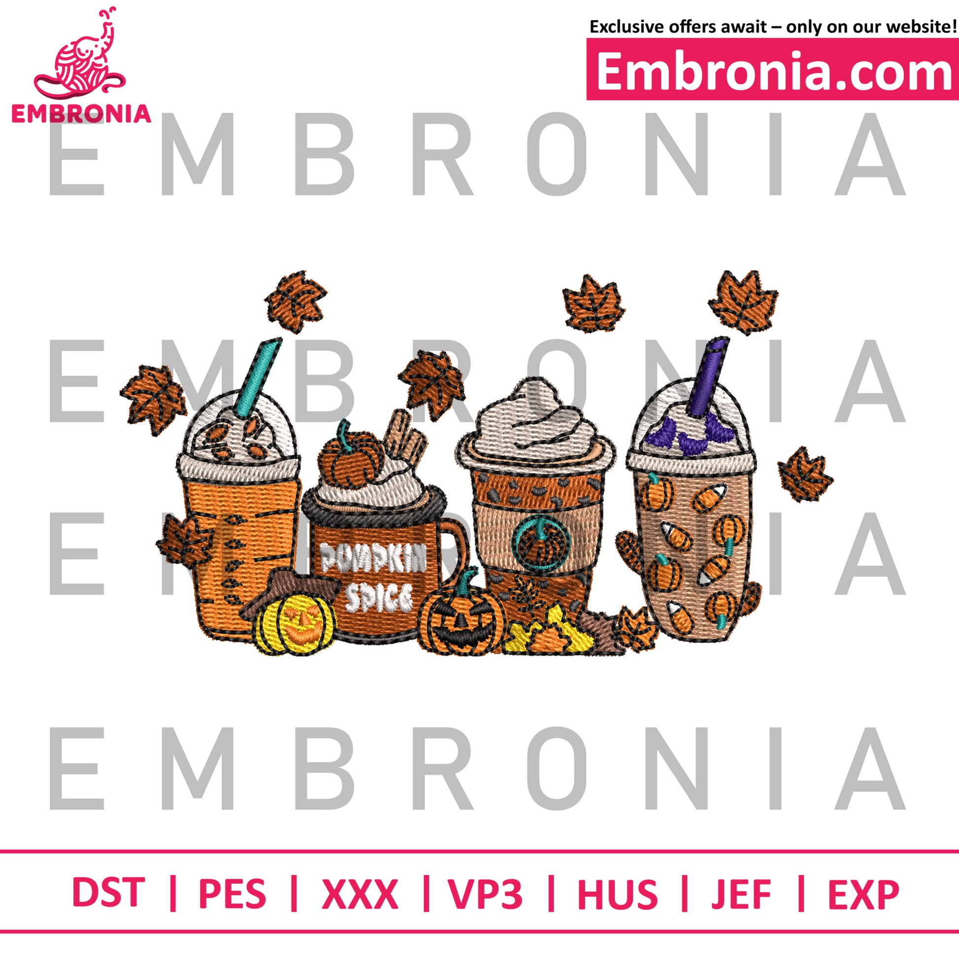 Halloween shakes embroidery design