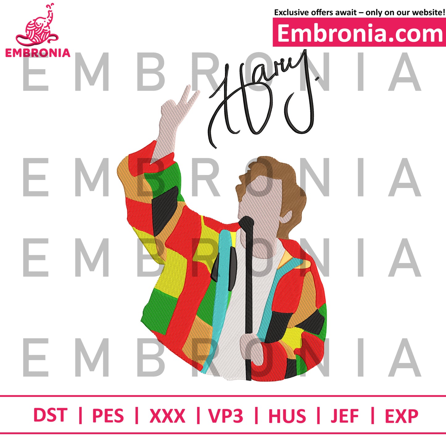 Harry t-shirt embroidery