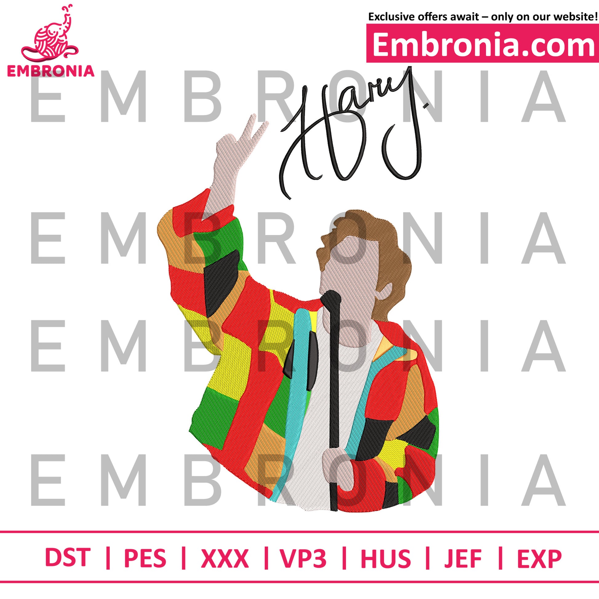 Harry t-shirt embroidery