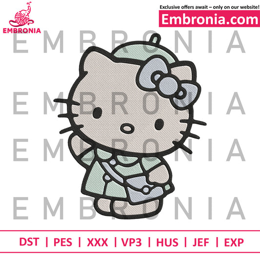 Hello Kitty girl embroidery