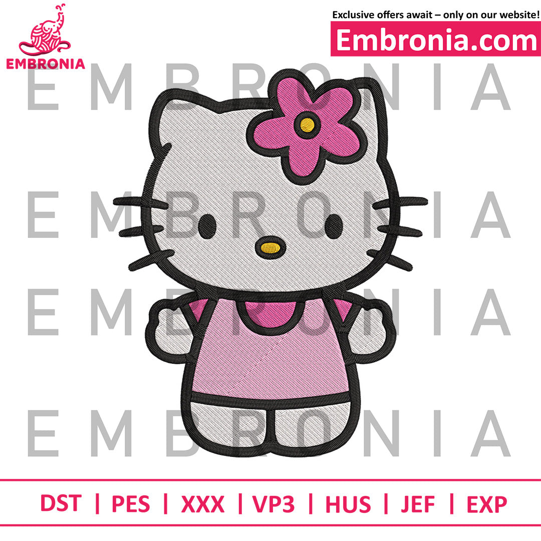 Hello kitty embroidery
