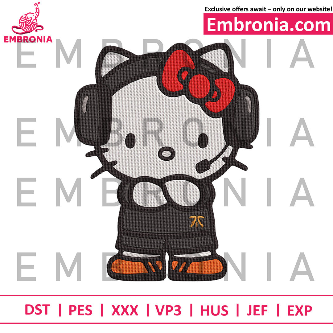 Hello kitty mc embroidery