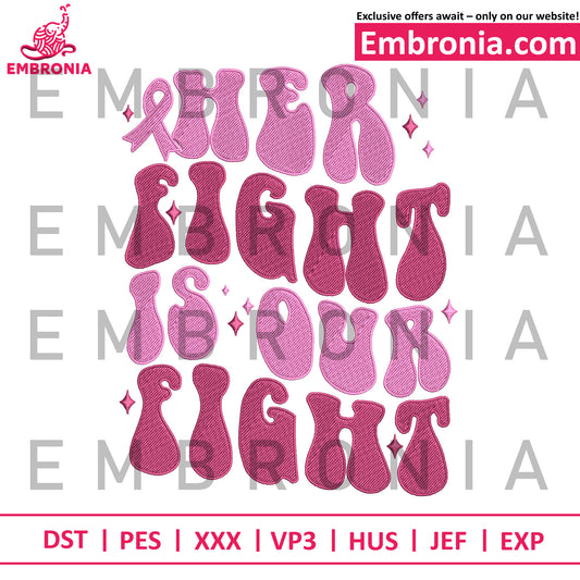 Her fight embroidery