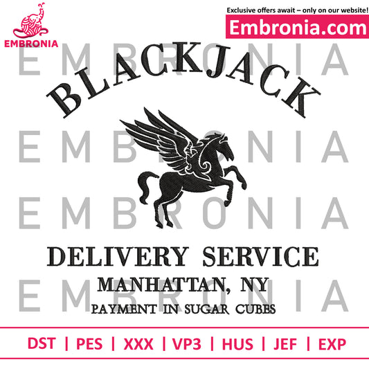 Horse blackjack embroidery