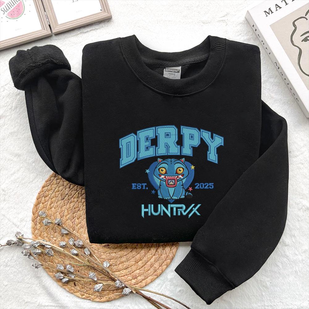 Huntrix Girls and Derpy Embroidery Design Bundle, Kpop Demon Hunters