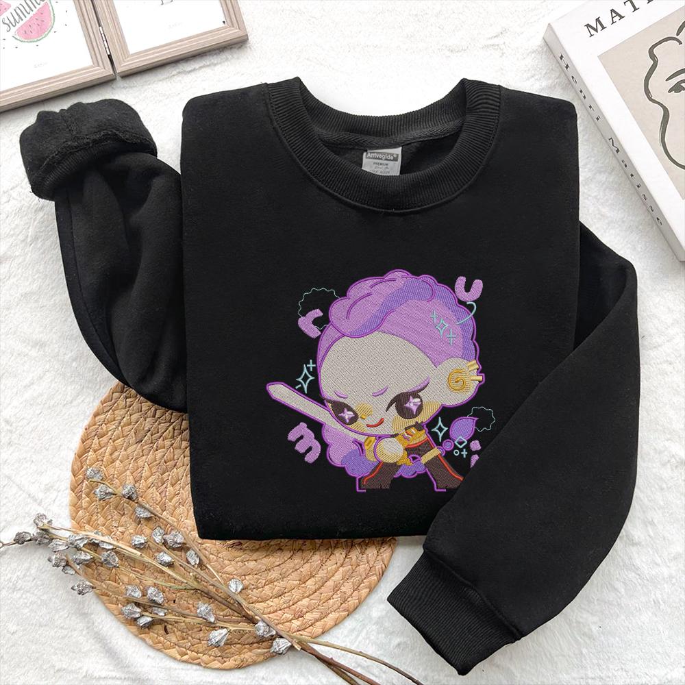 Huntrix Girls and Derpy Embroidery Design Bundle, Kpop Demon Hunters