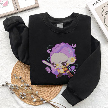 Huntrix Girls and Derpy Embroidery Design Bundle, Kpop Demon Hunters