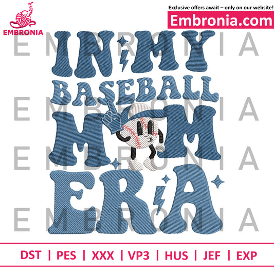 In my baseball mom era embroidery