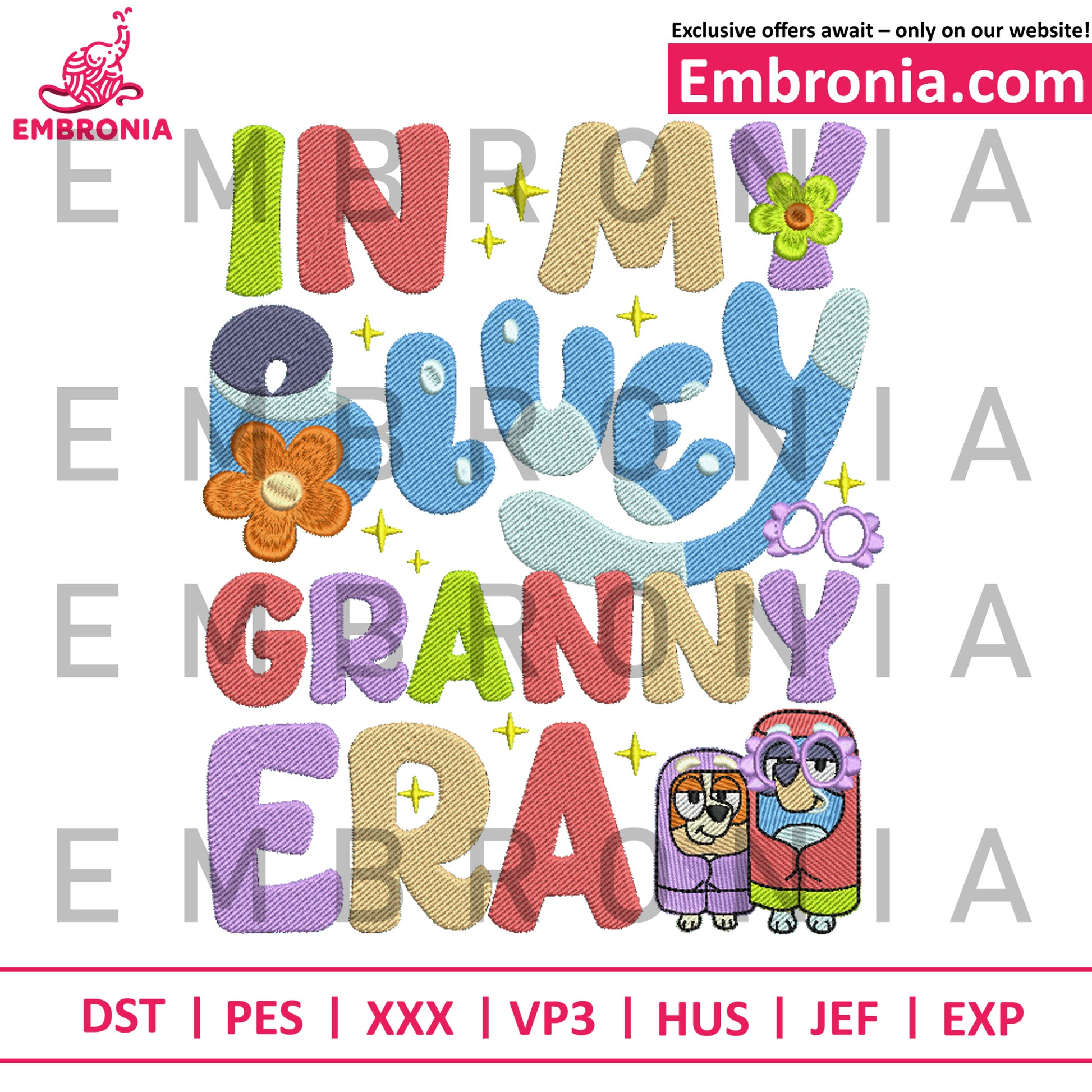 In my bluey granny era embroidery