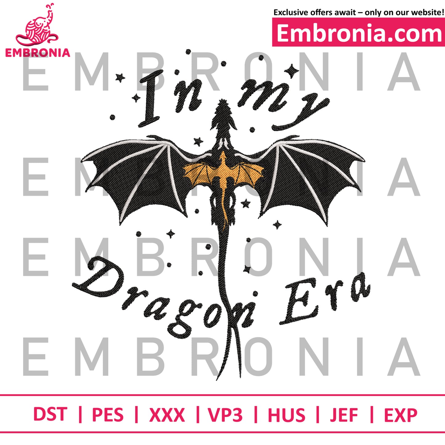 In my dragon era embroidery, dragon era embroidery, fantasy vibe embroidery