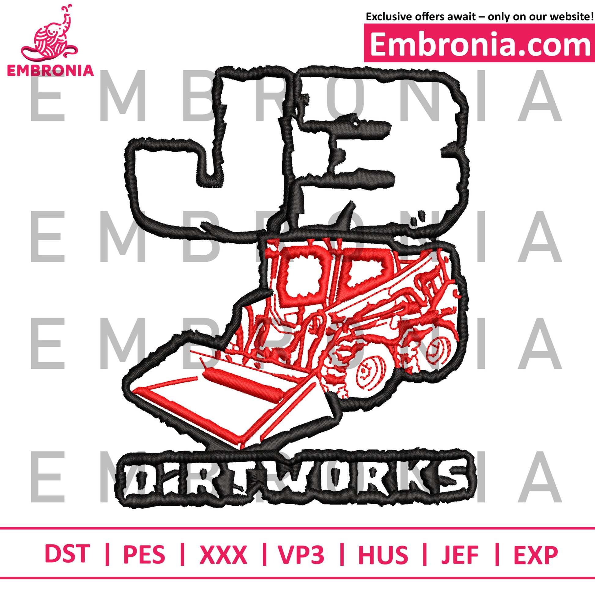 J3 dirty works embroidery