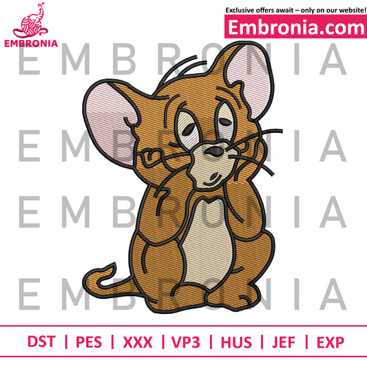 Jerry sad embroidery