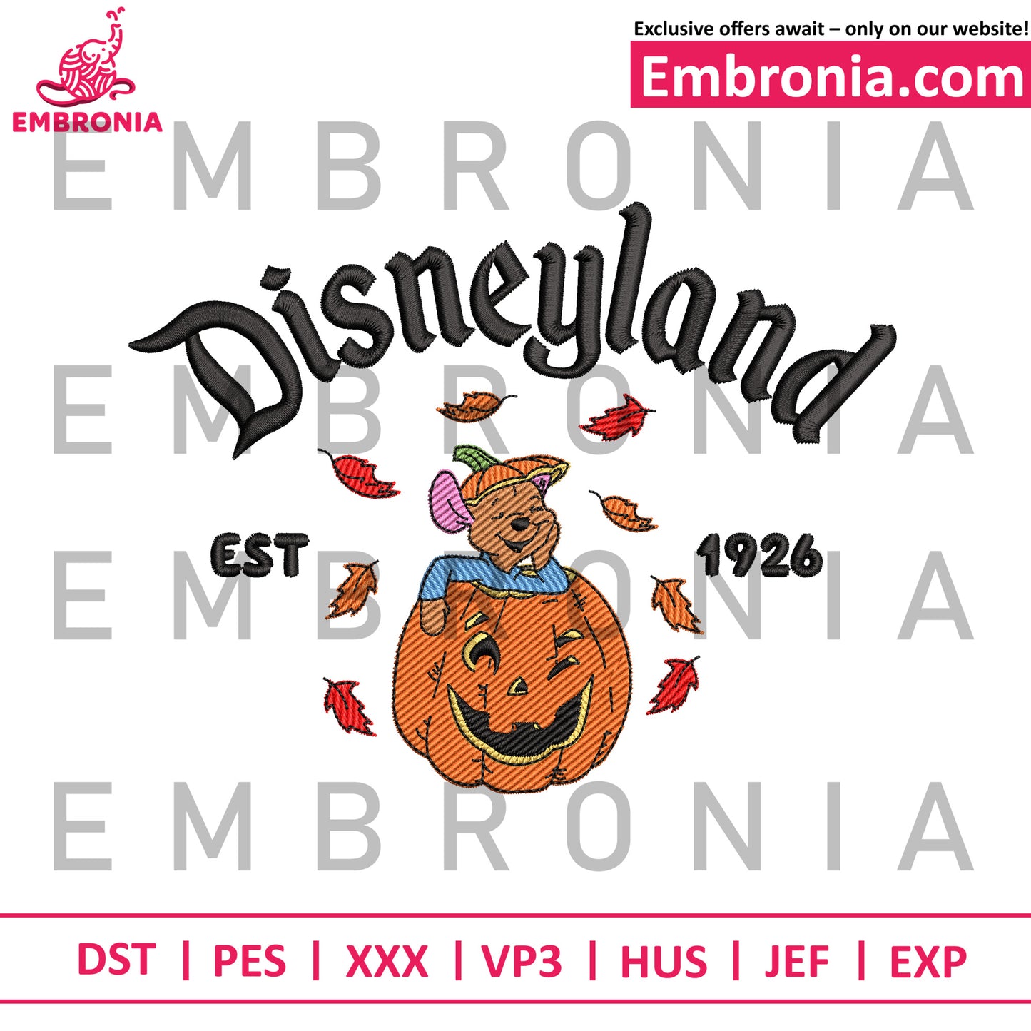 Kanga pumpkin embroidery