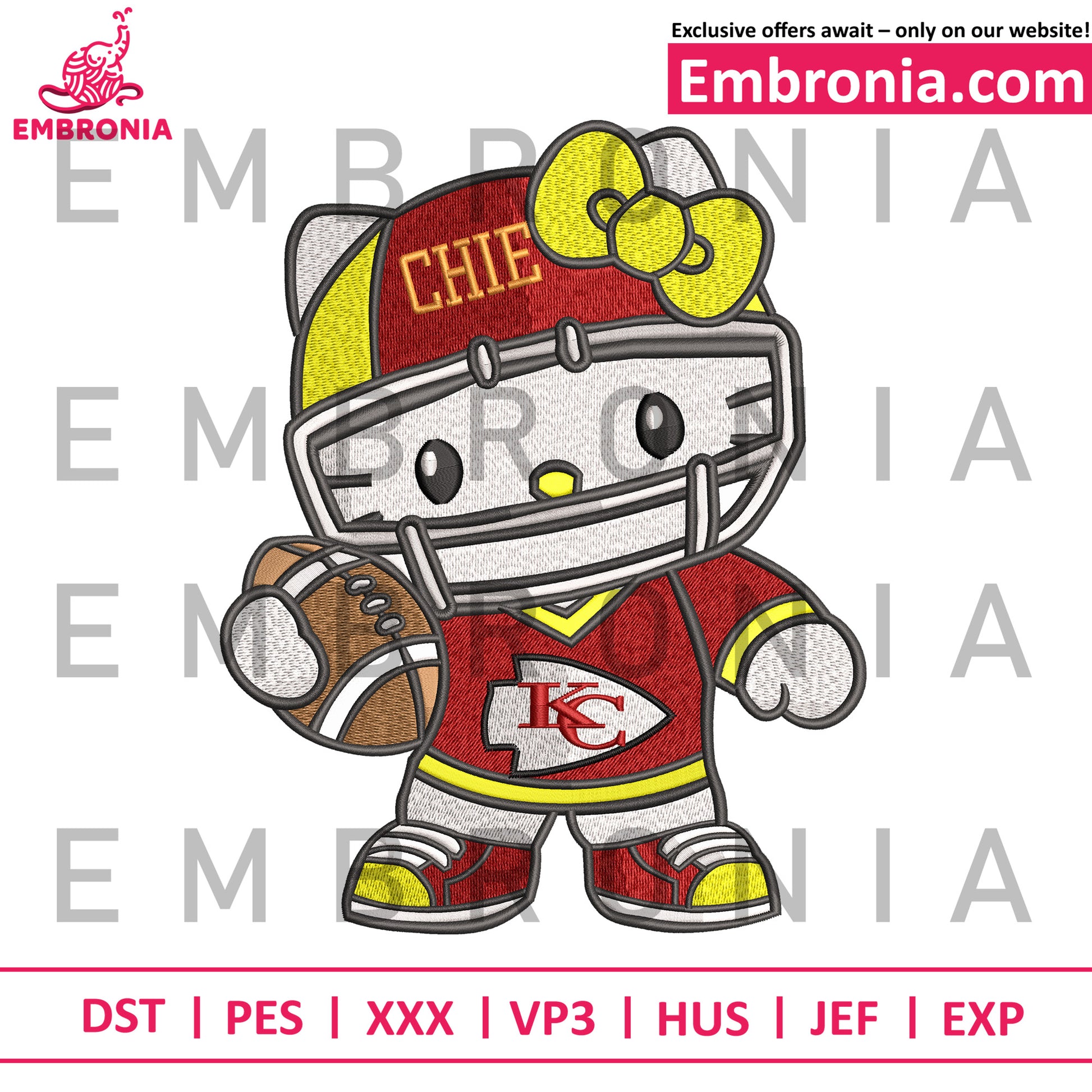 Kansas city chiefs embroidery