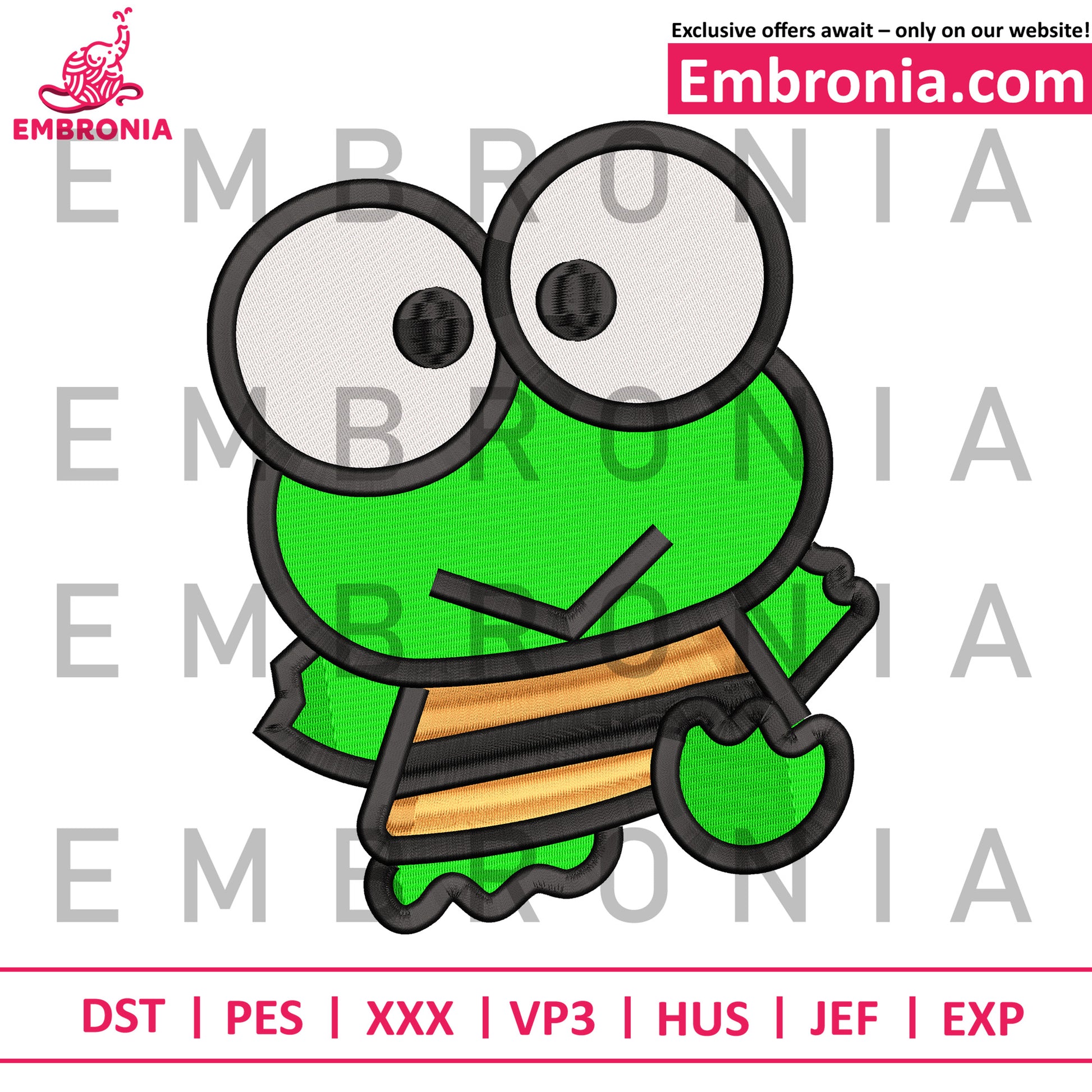 Keroppi embroidey